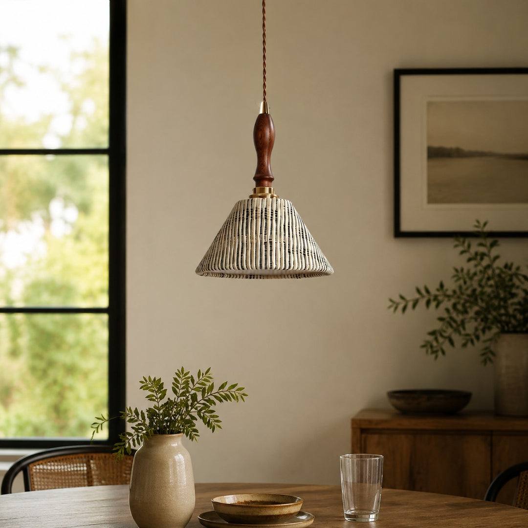 Wabi-Sabi Fabric Pendant Light