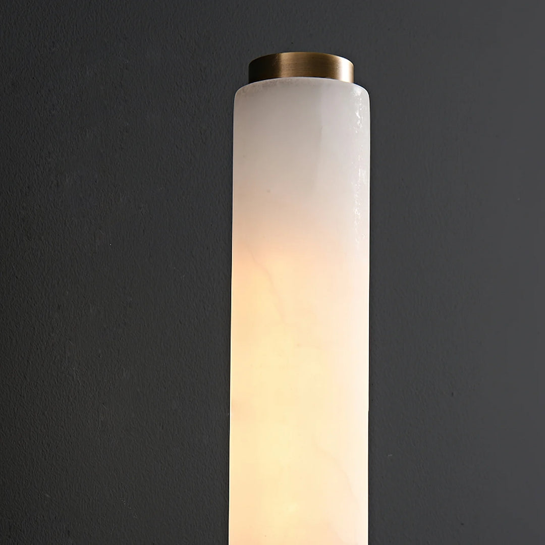 Luxellea Wall Lamp Slim Rod Round Plate Lighting Minimalist Modern Style for Any Room