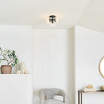 Load image into Gallery viewer, Brina Glass 5-Light Flush Mount - Minimalist Glass Ceiling Fixture
