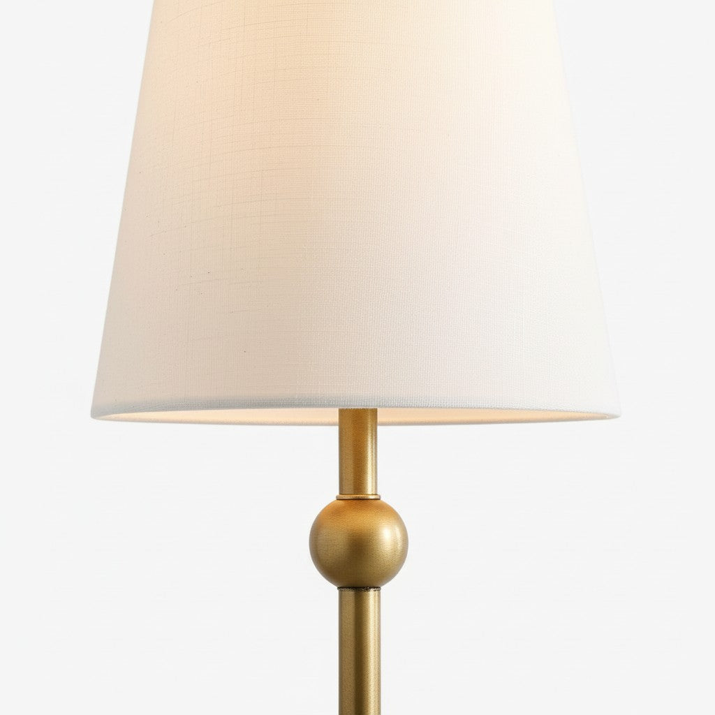 Serena Iron Table Lamp – Clean Lines and a Soft Linen Shade for Home Office or Bedside