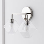 Load image into Gallery viewer, Talvior Geometric Modern Bathroom Sconce - Faceted Shade Light in Luxe Finishes
