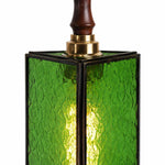 Cargar imagen en el visor de la Galería, Green textured glass shade detail
