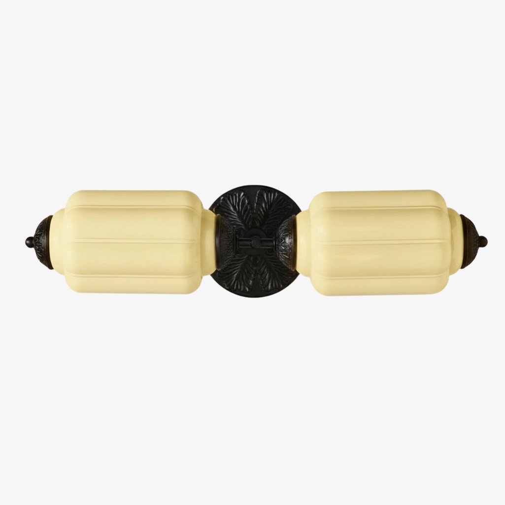 Eloise Brass Wall Sconce – Elegant Milk Glass Vintage Lighting