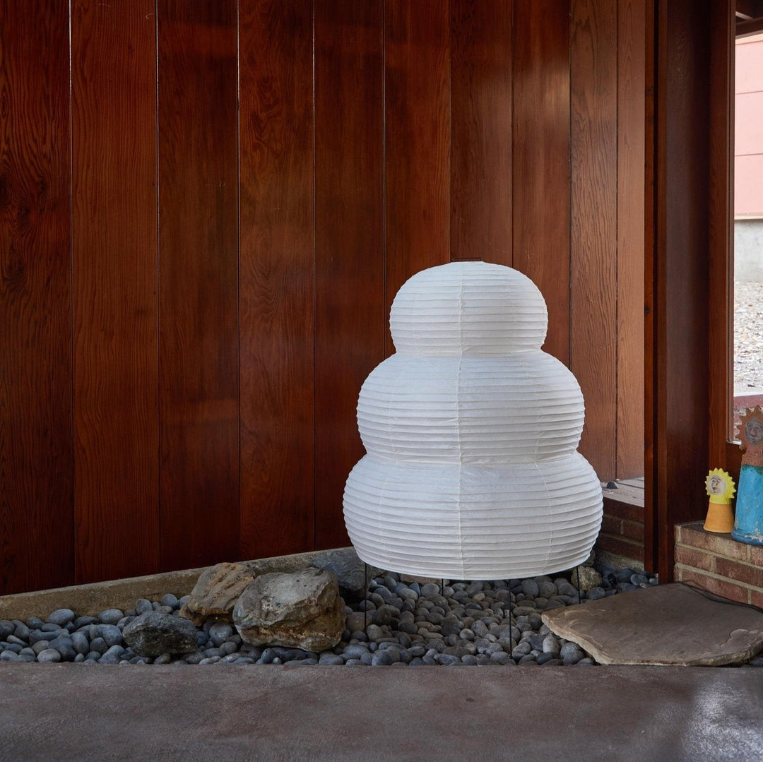 Japanische Wabi Sabi weiße Reispapier Tischlampe