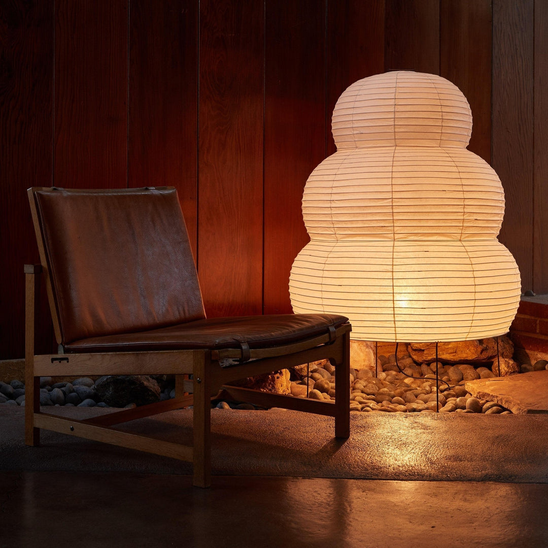 Japanische Wabi Sabi weiße Reispapier Tischlampe