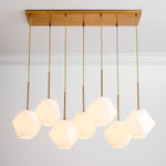 Load image into Gallery viewer, Talvior Luminous Geometric 7-Light Faceted Glass Chandelier
