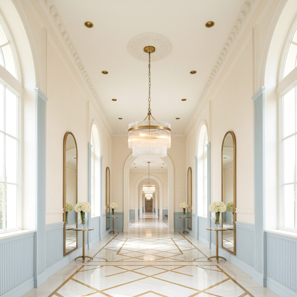 RibGlow Pendelleuchte – Trio-Pendelleuchte mit eleganten Glasstäben für Esszimmer oder Flur