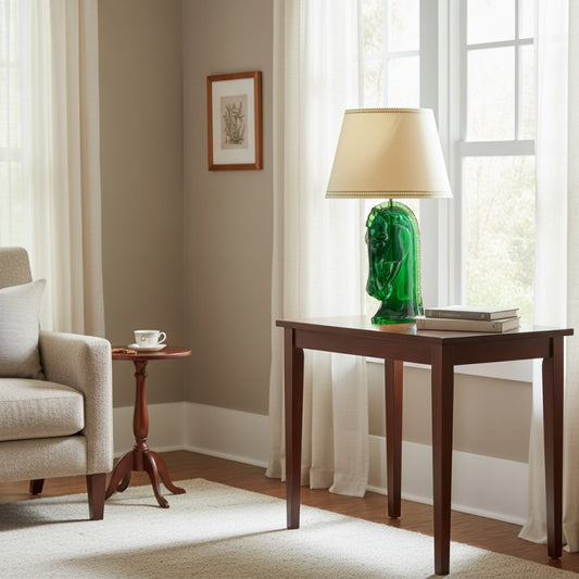 Lámpara de Mesa Escultural Modo Cabeza de Caballo en Resina – Luz Decorativa para Oficina en Casa