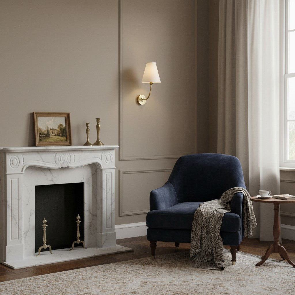 Aplique de Pared Recargable Roven - Pantalla de Tela Moderna Sin Cable para Dormitorio