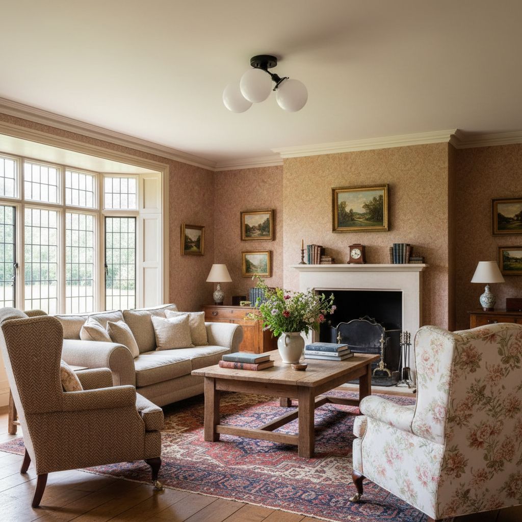 Glorica Glass Globe Light - Mid Century Semi Flush Ceiling Lamp