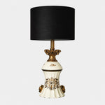 Afbeelding laden in galerijweergave, Ornate gold motif ceramic table lamp with dimmer switch