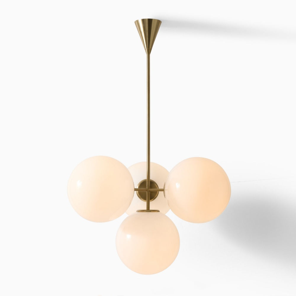 Ulvara Chandelie Linear Cluster Glass Globe Design - Contemporary Elegance