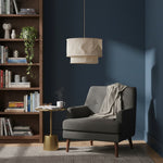 Afbeelding laden in galerijweergave, Aeroloom Organische Textuur Hanglamp - Zachte Gelaagde Stoffen Kap Moderne Decoratieve Verlichting voor Elke Kamer