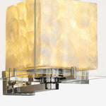 Load image into Gallery viewer, Beamira Mica Square Wall Lamp - Glass Shade Shell Decorative Wall Light for Hallway
