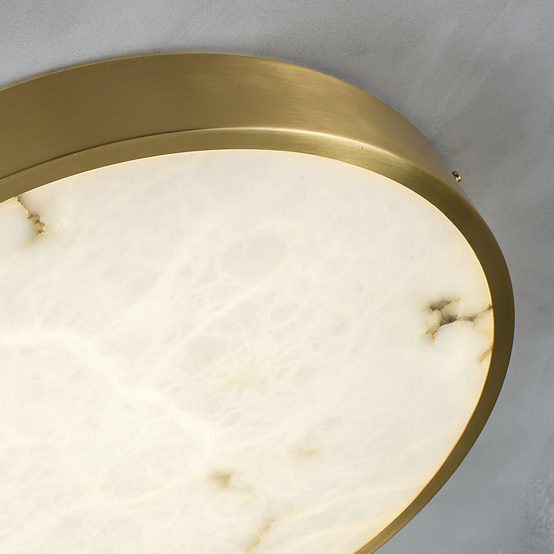 Geometryczna lampa sufitowa wpuszczana z alabastru