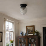 Cargar imagen en el visor de la Galería, Glass ceiling lamp installed close to the ceiling in a classic room