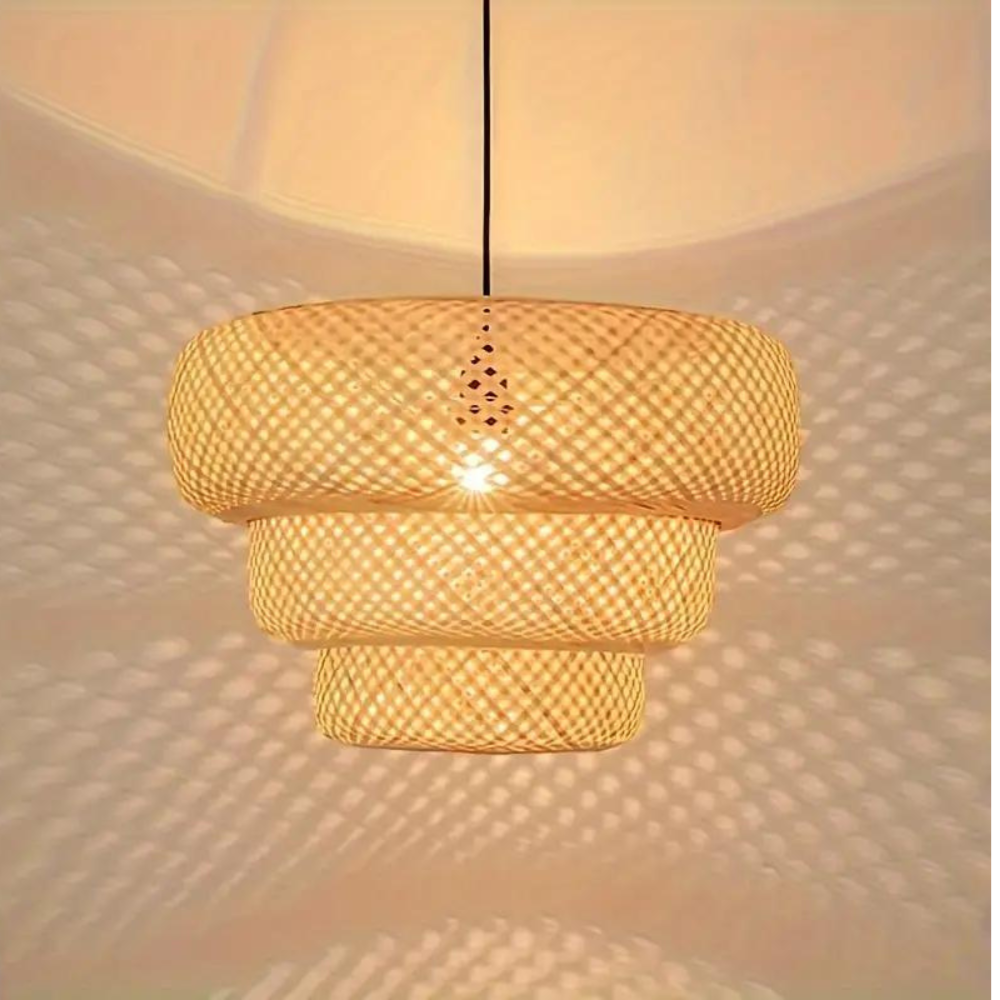 Boho Bambusowa Lampa Wisząca