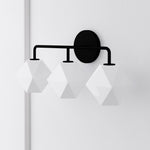 Load image into Gallery viewer, Talvior Geometric Modern Bathroom Sconce - Faceted Shade Light in Luxe Finishes
