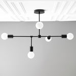 Load image into Gallery viewer, Mobilux Line 5 Light Chandelier - Modern Ceiling Hanging Lamp for Dining Room
