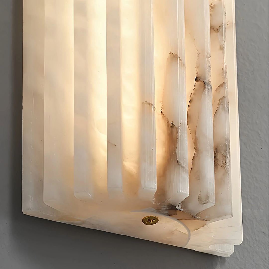 AlaVelle Contemporary Alabaster Wall Lamp – Minimalist Wall Light for Bedrooms and Hallways