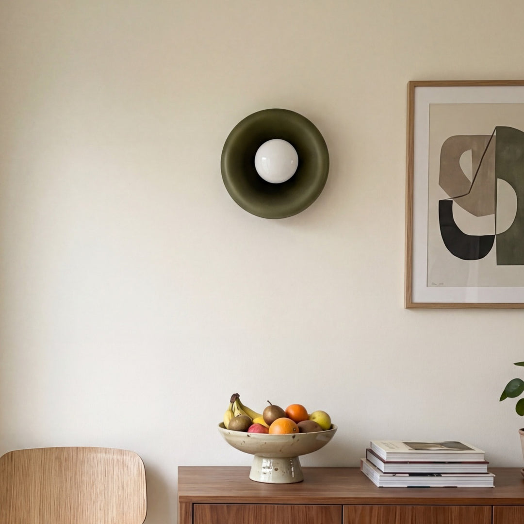 Zerune Colorful Art Donut Wall Light - Modern Artistic Lighting for Hallway