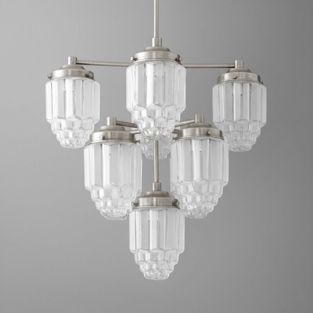 Tierlux Glass Multi-Tiered Glass Modern Pendant for Living & Dining