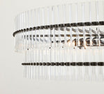 Load image into Gallery viewer, Lumora Crystal Pendant Light – Elegant Tumbled Brass &amp; Cut Glass
