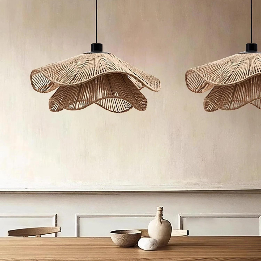 Boho naturalna lampa wisząca z juty Cape Points