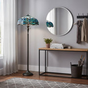 TF Ważka Motyw Lampa Podłogowa – Witrażowa Vintage do Salonów