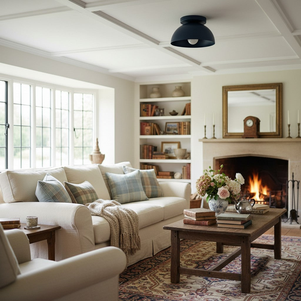 Metio Multi-Color Dome Flush Mount Ceiling Light Contemporary for Dining Area & Entry