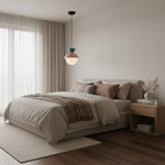 Afbeelding laden in galerijweergave, Frovela Noordse Macaroon Hanglamp met Bolvormig Ontwerp – Aluminium Verlichting voor Slaapkamer of Woonkamer