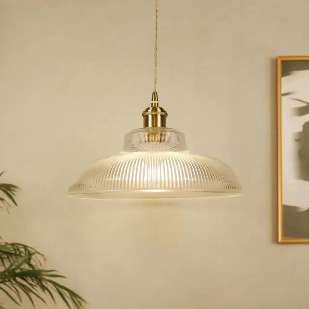 Lampe de plafond en verre cristal rétro Aurelia