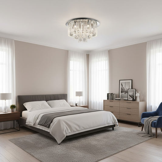 Lámpara de Techo Virelis de 8 Luces con Tubos Torcidos – Diseño Moderno de Cristal para Comedores o Salones