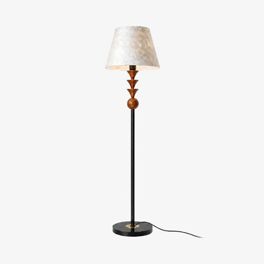 Lampadaire moderne Micahell – Lampe sur pied avec abat-jour en coquillage en cascade pour chambre
