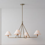 Load image into Gallery viewer, Diora Pendant Light -  Modern Metal Fixture with Linen Shades
