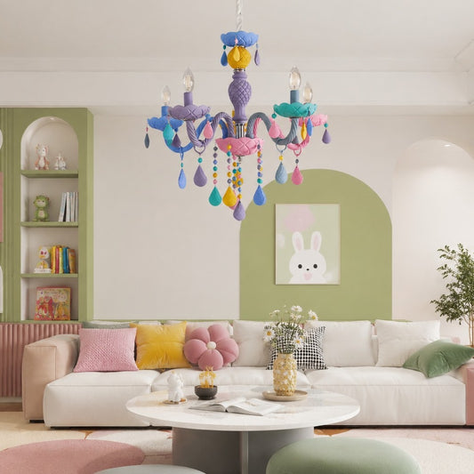 Colorful Metal Kids Room Chandelier for Bedroom