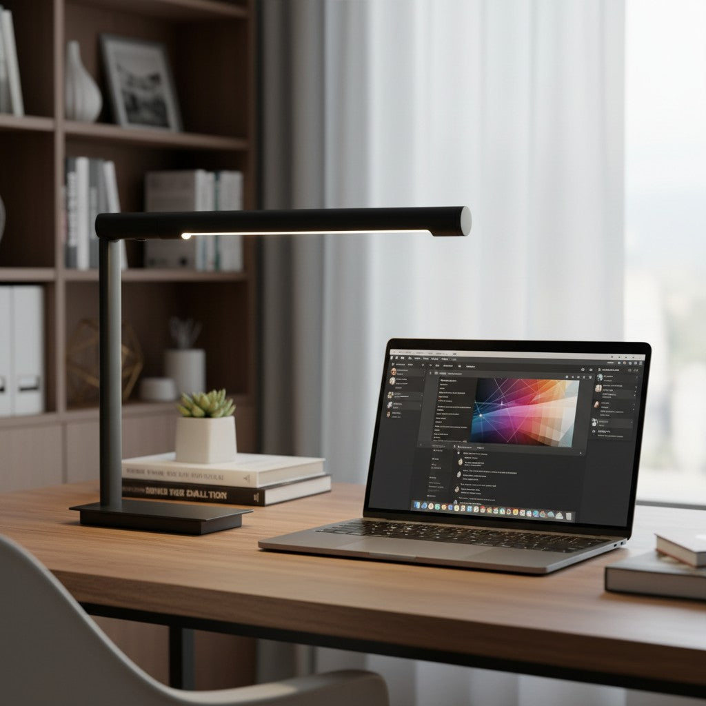 Zorv Schreibtischlampe – Zeitlose Metall-Schreibtischlampe mit Touch-Schalter für Arbeitszimmer oder Wohnzimmer