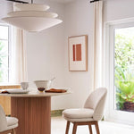 Load image into Gallery viewer, Solivara Pendant – Linen Pendant Light – Layered Shade
