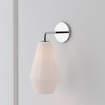 Load image into Gallery viewer, Merin Sculptural Milk Glass Geometric Wall Lamp
