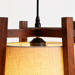 Bild in die Galerieansicht laden, Close-up of walnut finish top frame and black cord