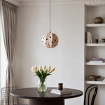 Cargar imagen en el visor de la Galería, Cream polka dot pendant lamp in a calm interior