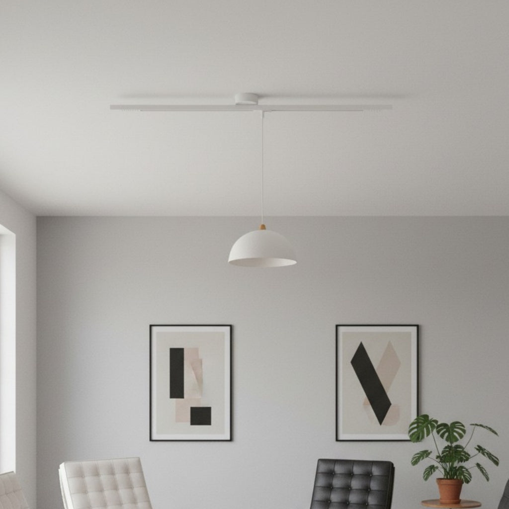 Axitra draaibare pendellicht plafondrail – strakke verstelbare rails voor pendellampen eigentijds N21