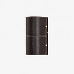 Cargar imagen en el visor de la Galería, Dark brown leather wrapped wall sconce on clean background