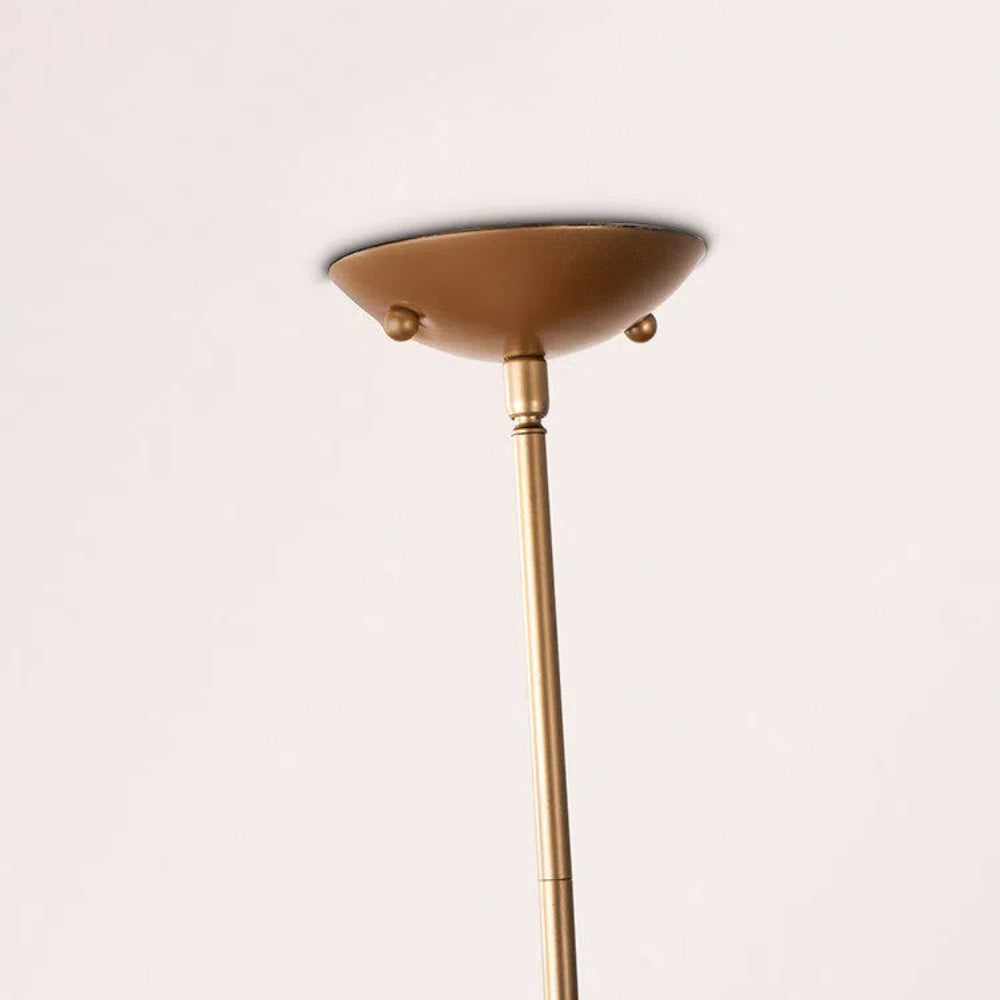 Natural Wabi Sabi Wood & Glass Pendant Lamp