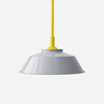 Carica l'immagine nella visualizzazione Galleria, Memphis pendant with light gray shade and yellow cord