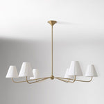 Load image into Gallery viewer, Fibura Metal Modern Linen Shade Linear Chandelier - Clean Lines
