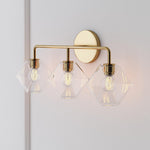 Load image into Gallery viewer, Talvior Geometric Modern Bathroom Sconce - Faceted Shade Light in Luxe Finishes
