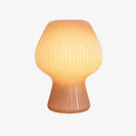 Afbeelding laden in galerijweergave, Nera Geribbelde Glazen Tafellamp Retro – Modern Ontwerp Gloed Nachtkastje Accent