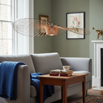 Afbeelding laden in galerijweergave, Spirava Moderne Stro Hanglamp – Minimalistische Sculpturale Plafondlamp voor Woonkamer N50