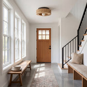 Lampada a Soffitto Intrecciata Naturale Rustica Minimalista Welanery - Lampada Sostenibile per Cucina o Corridoio
